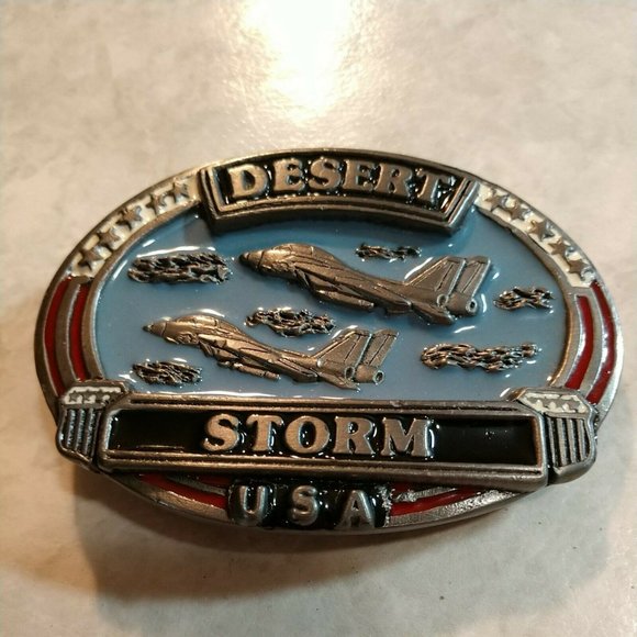New Pewter Desert Storm USA Belt Buckle Made in USA Serial Number 9106 - Picture 3 of 9